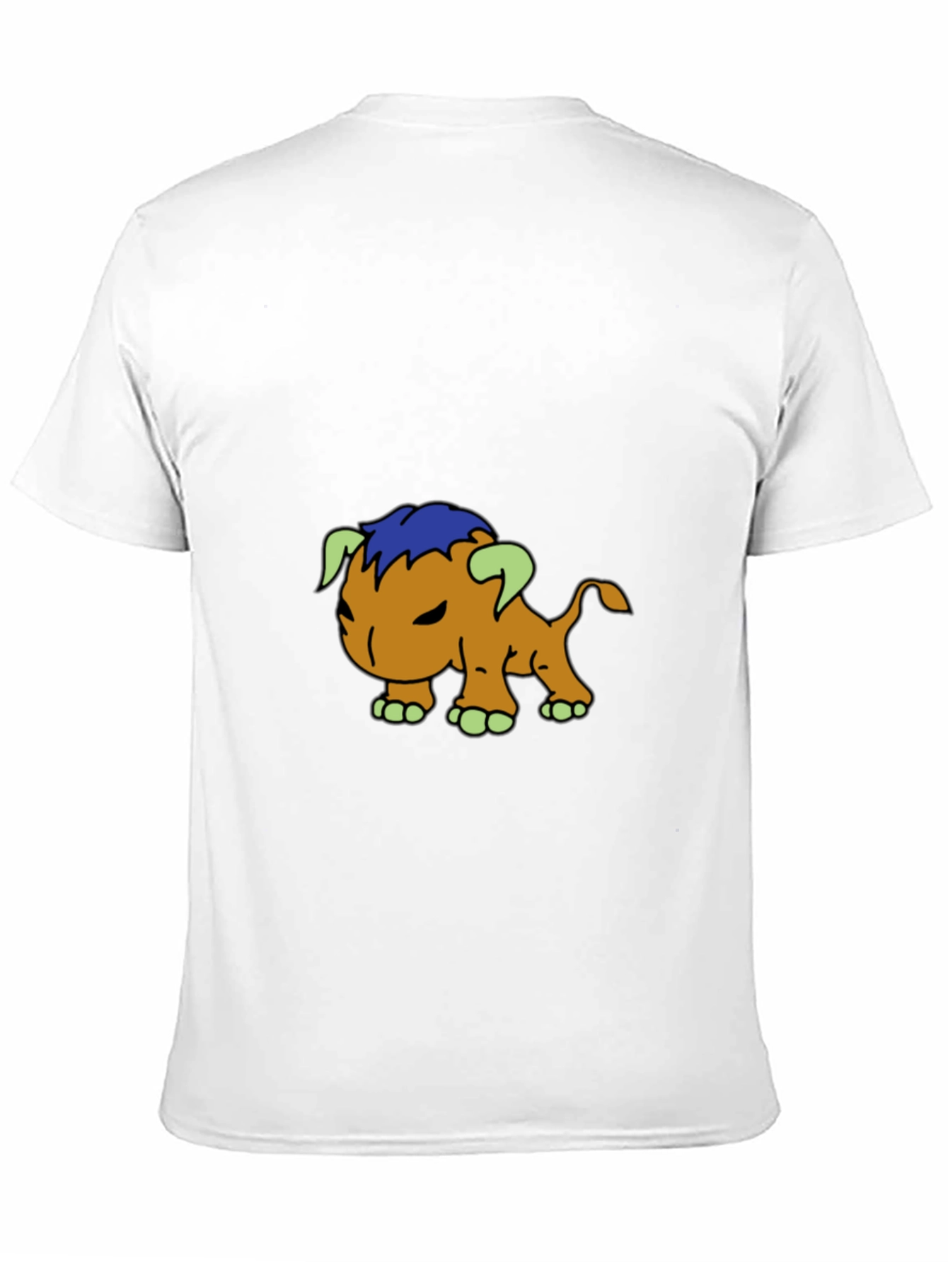 Cartoon Creature Graphic Tee - Black Cotton Blend Shirt