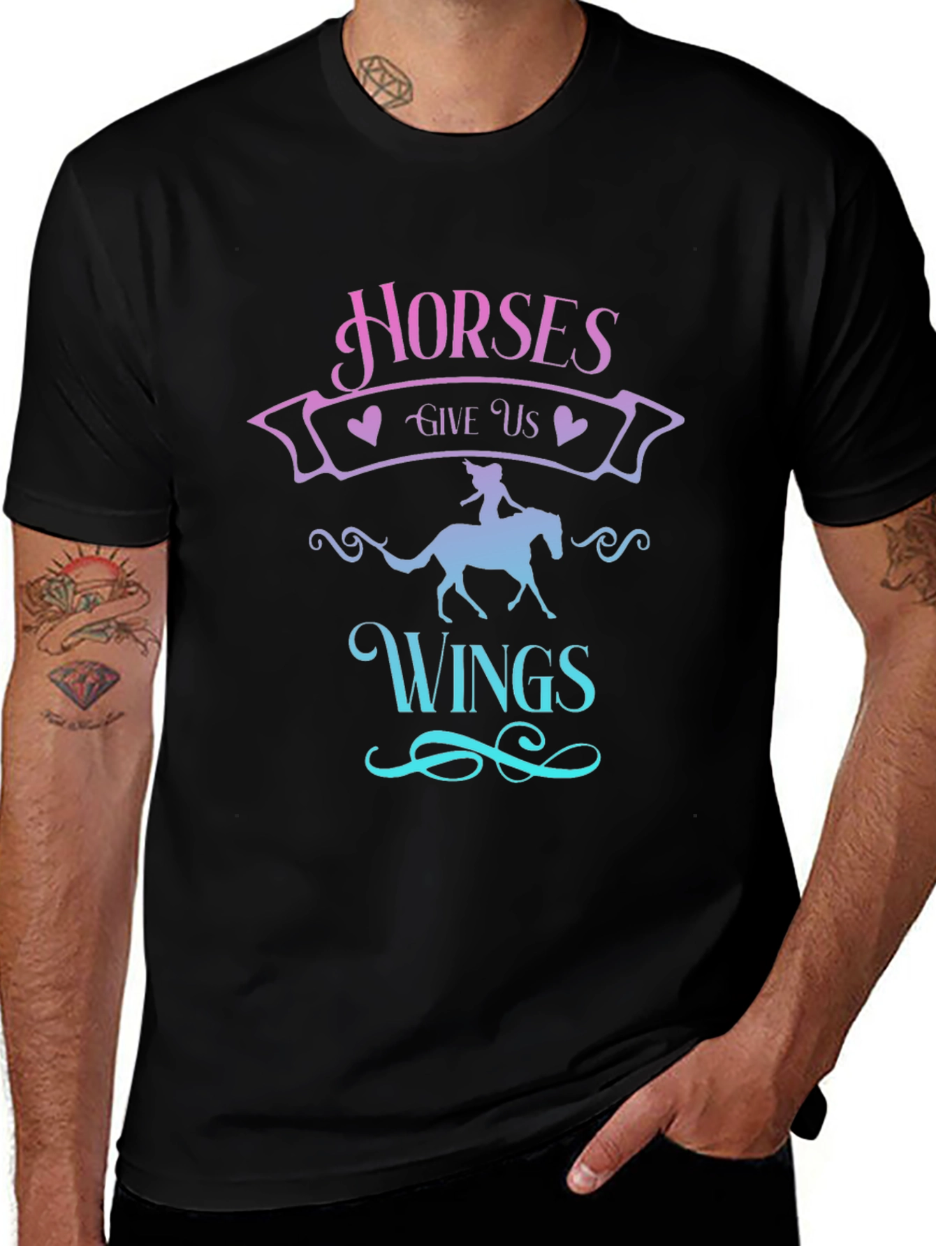 Horses Give Us Wings Graphic T-Shirt
