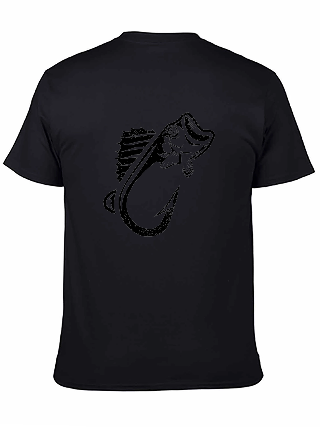 Bass Fishing Hook Graphic T-Shirt