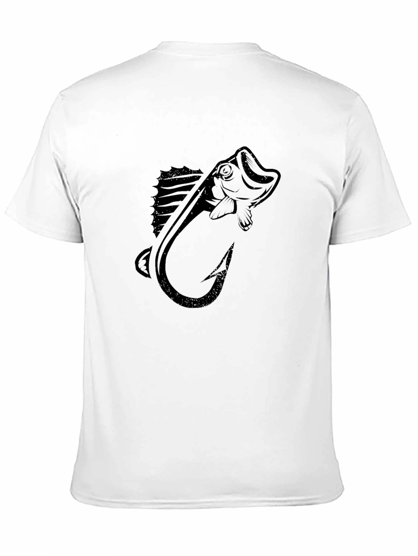 Bass Fishing Hook Graphic T-Shirt