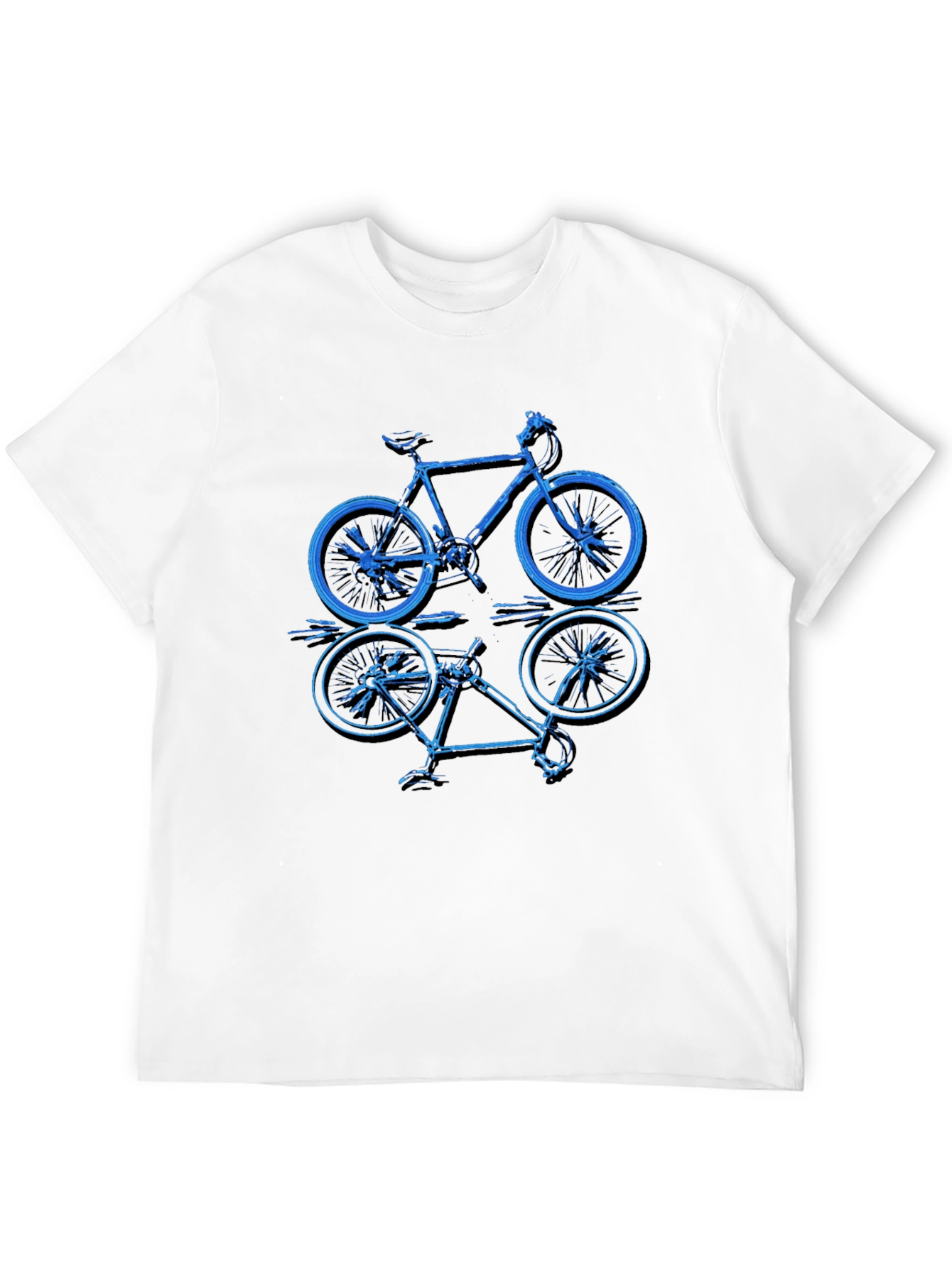 Bike Graphic T-Shirt - Black Cotton Blend Tee