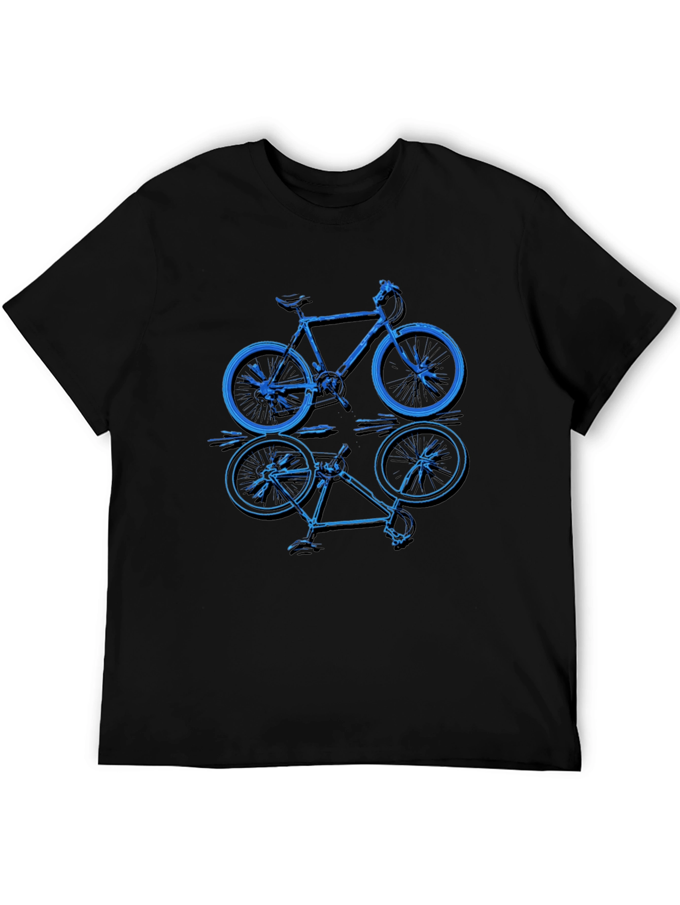 Bike Graphic T-Shirt - Black Cotton Blend Tee