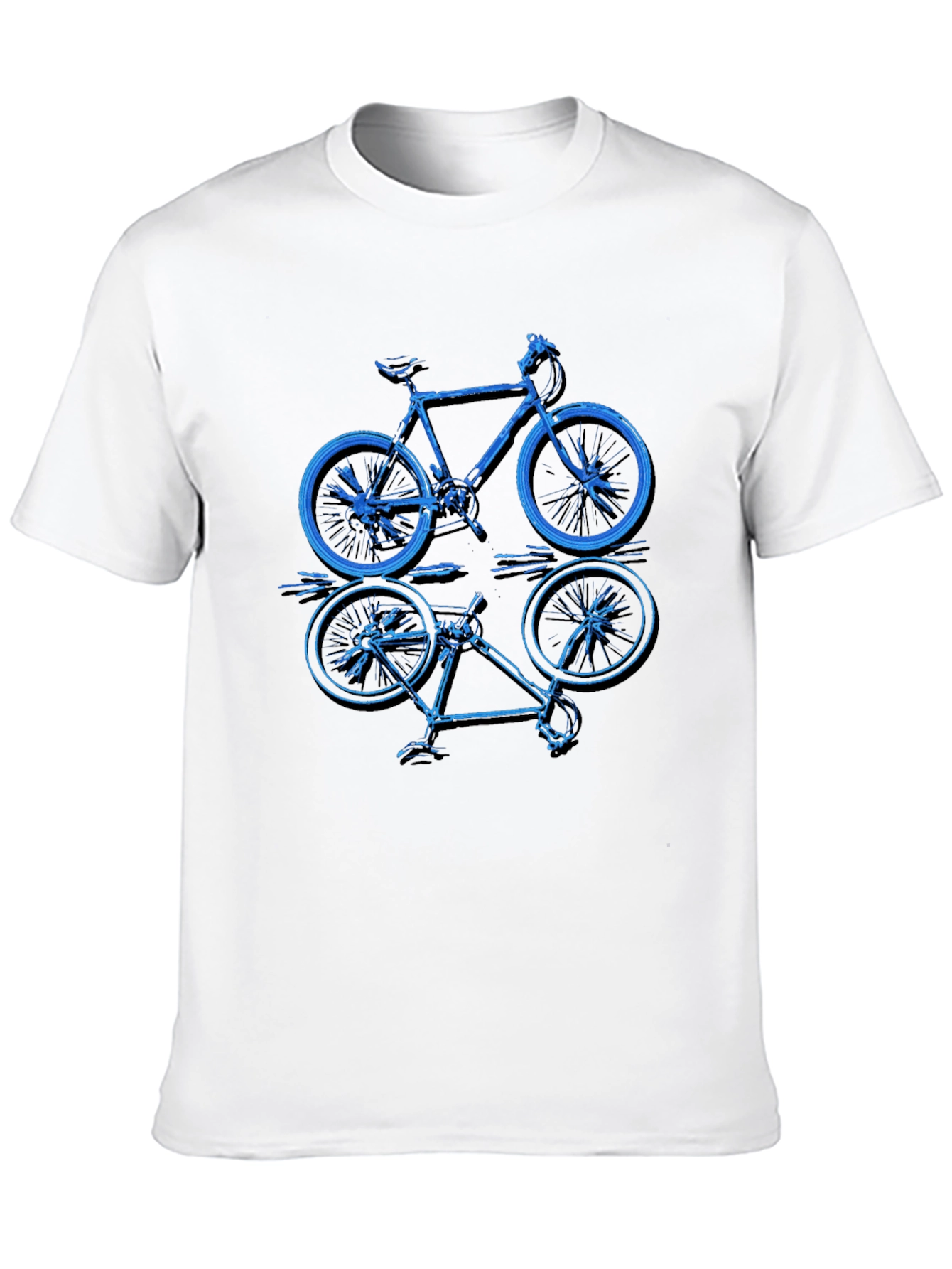 Bike Graphic T-Shirt - Black Cotton Blend Tee