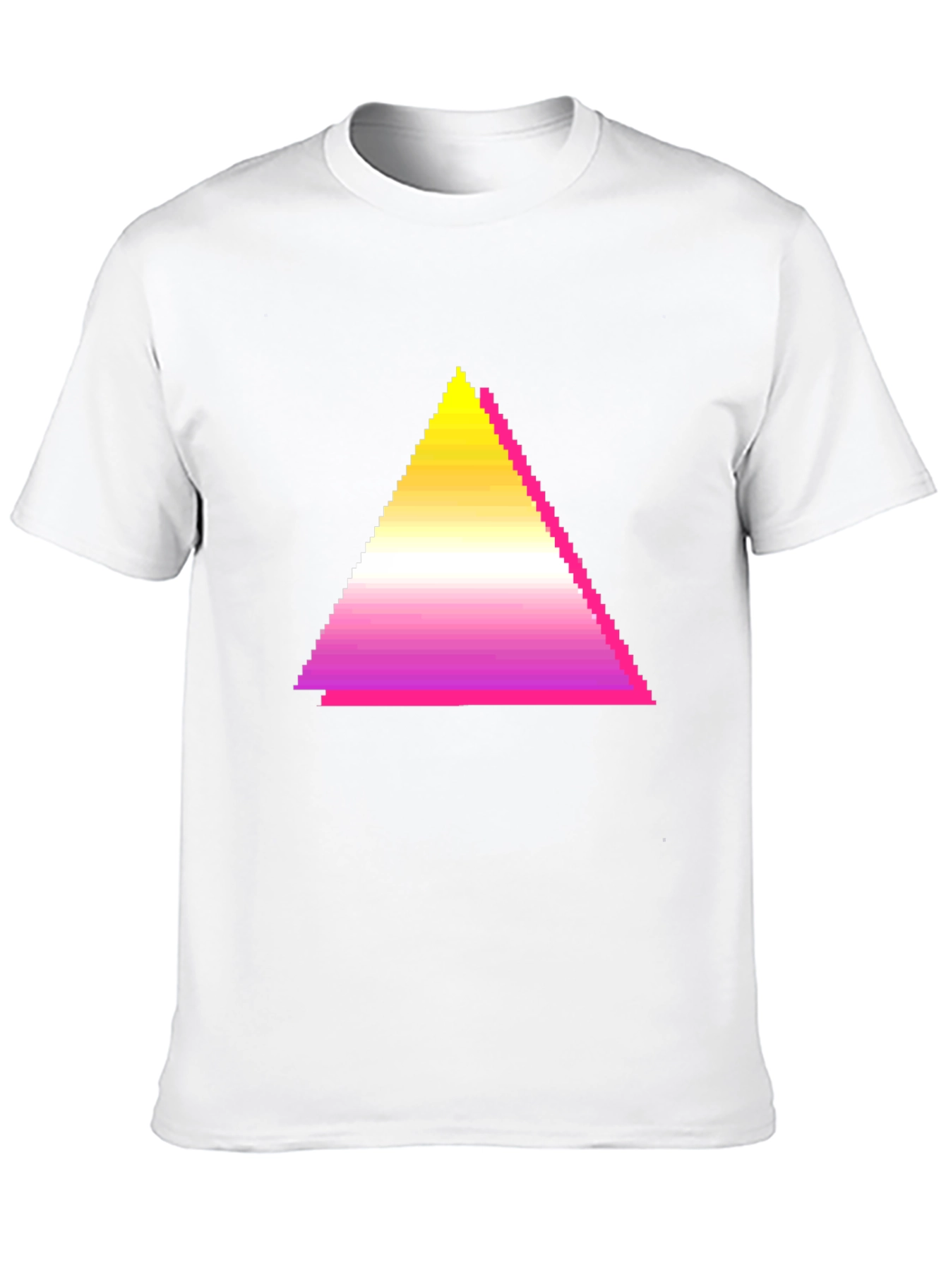 Pixel Gradient Triangle Graphic T-Shirt