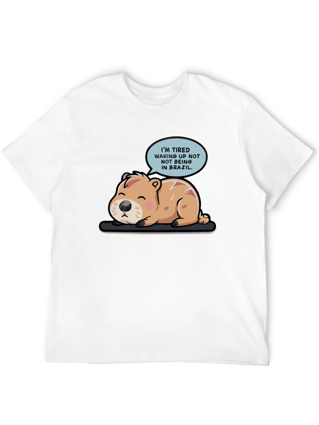 Tired Capybara Brazil T-Shirt