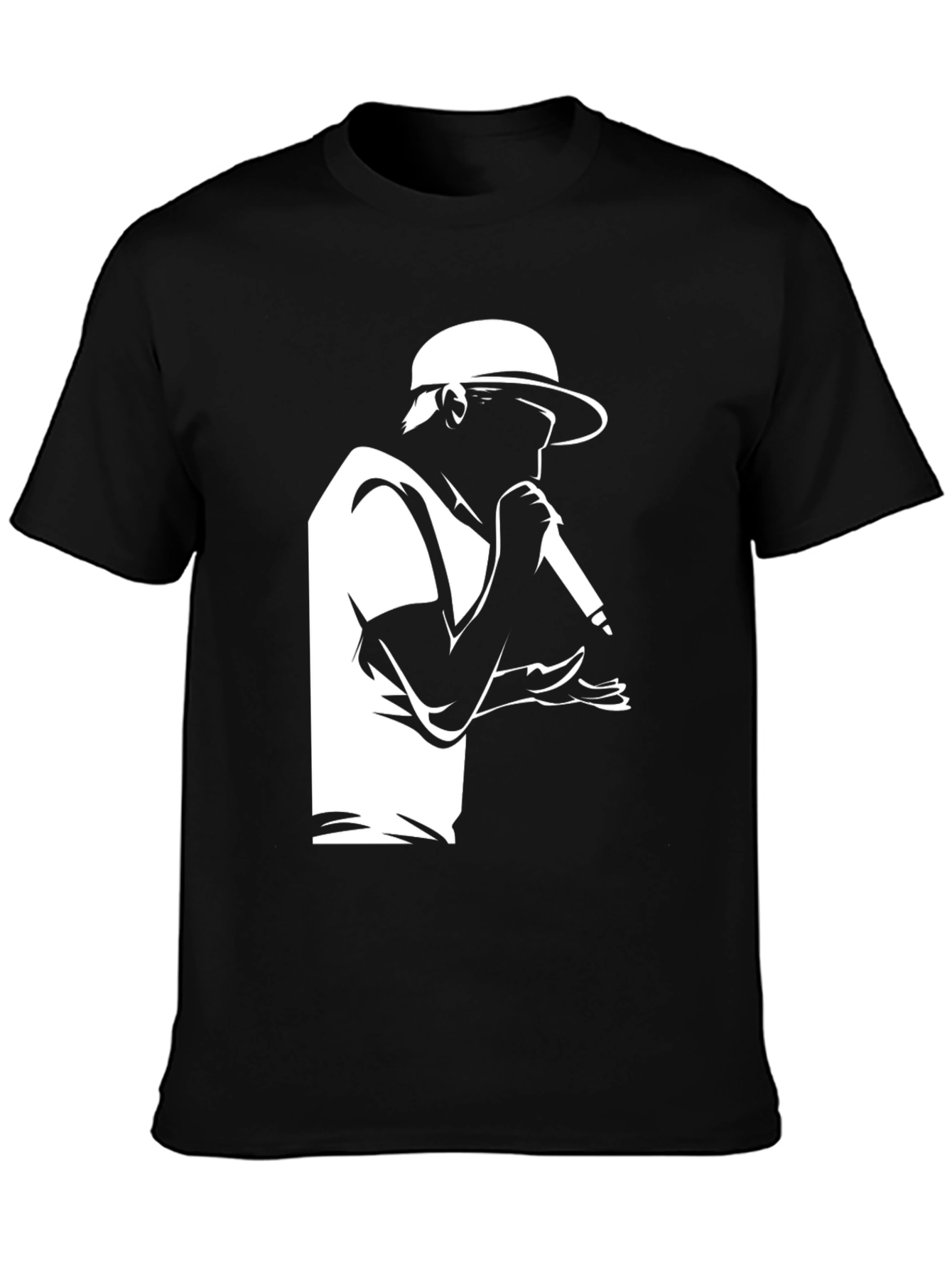 Black Rapper Graphic T-Shirt