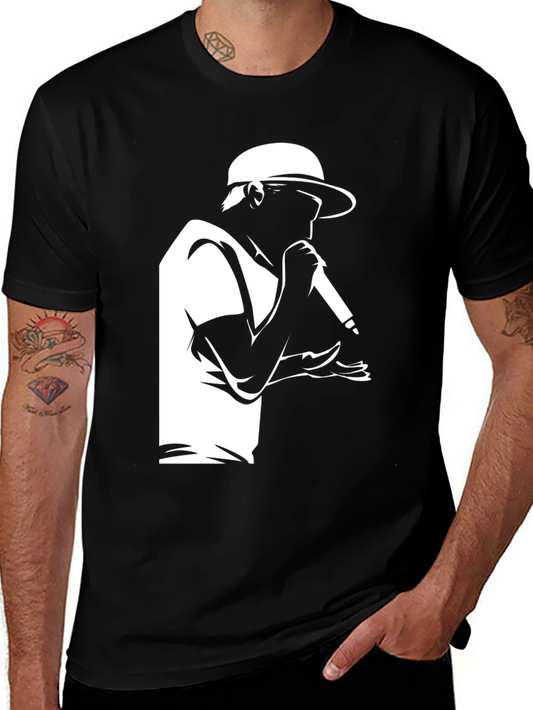 Black Rapper Graphic T-Shirt
