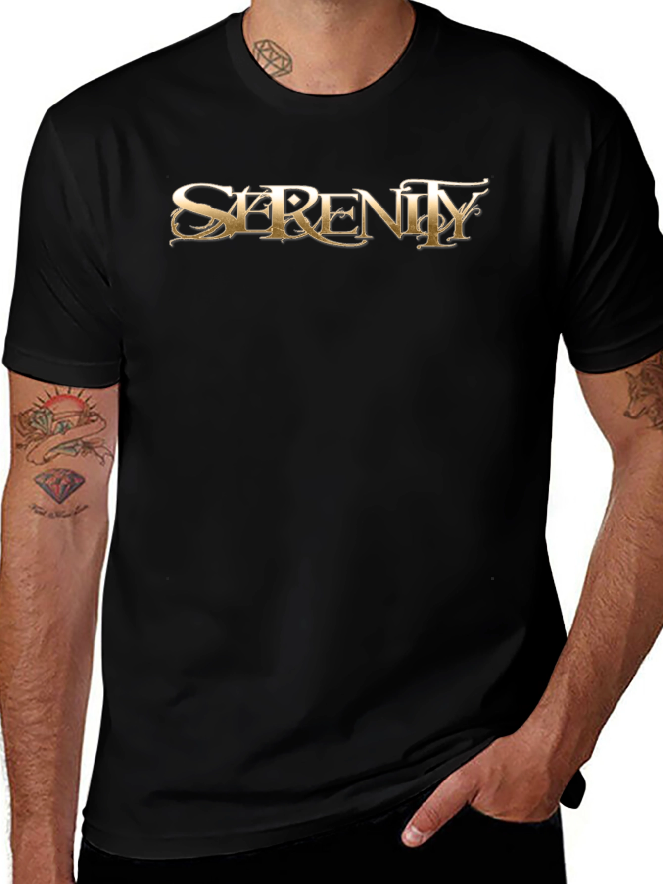Serenity Graphic Tee - Premium Black Cotton T-Shirt