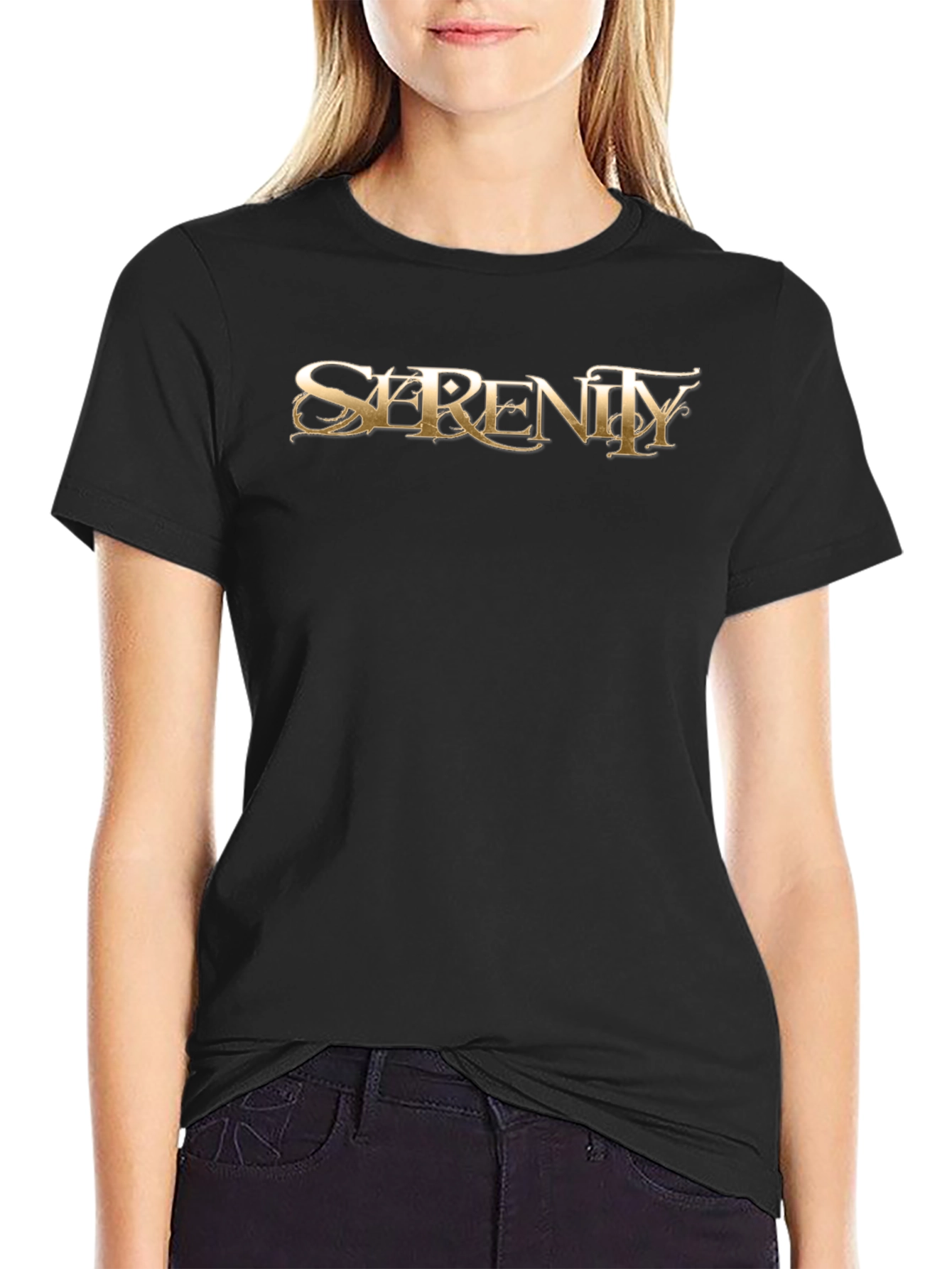 Serenity Graphic Tee - Premium Black Cotton T-Shirt