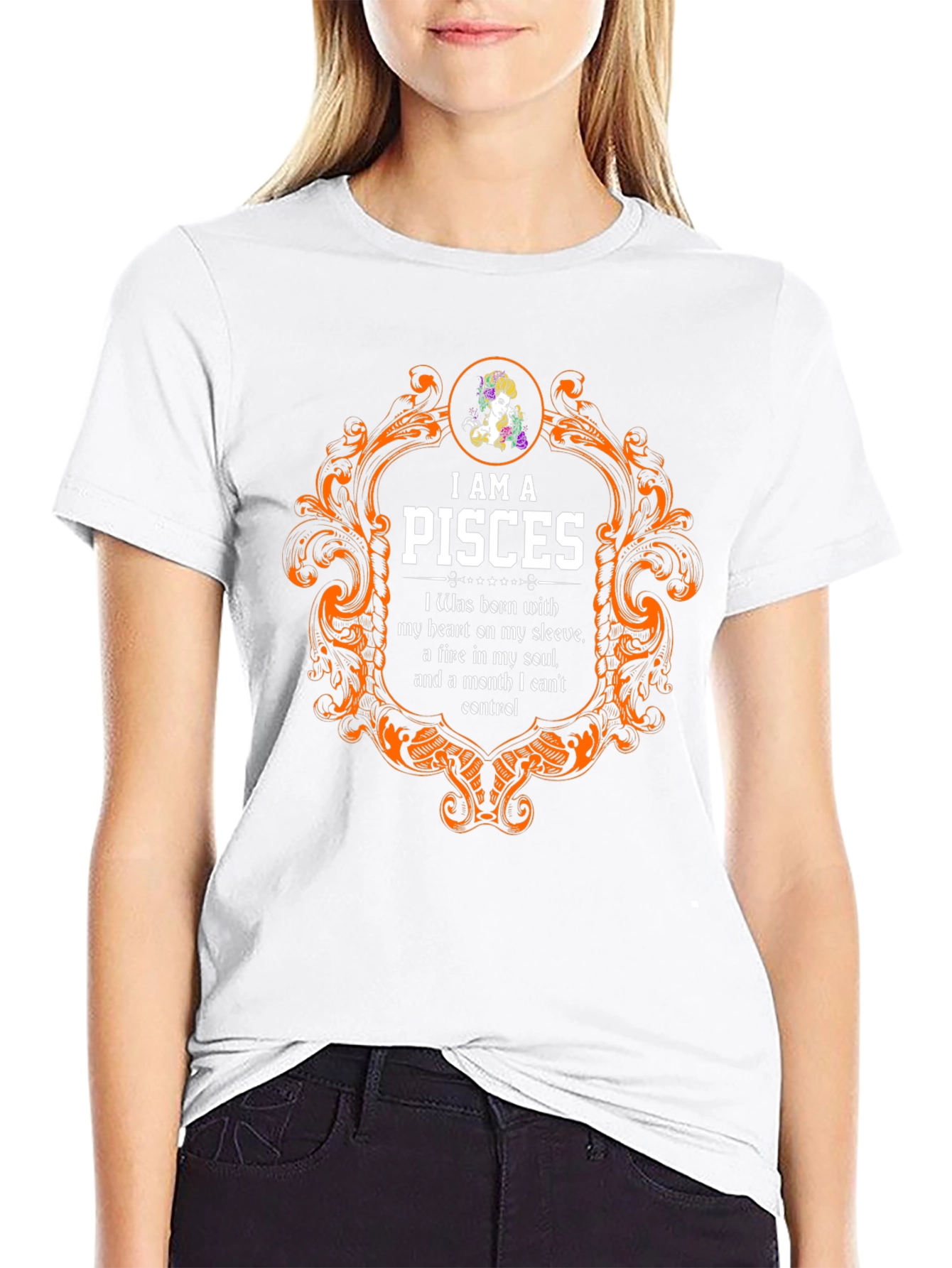 I AM A PISCES Zodiac Sign Black T-Shirt