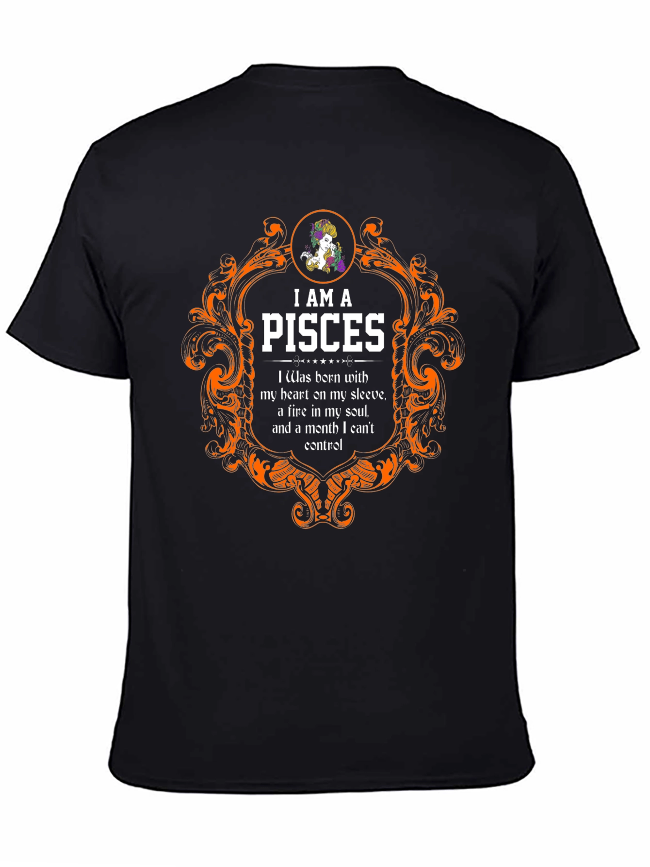 I AM A PISCES Zodiac Sign Black T-Shirt