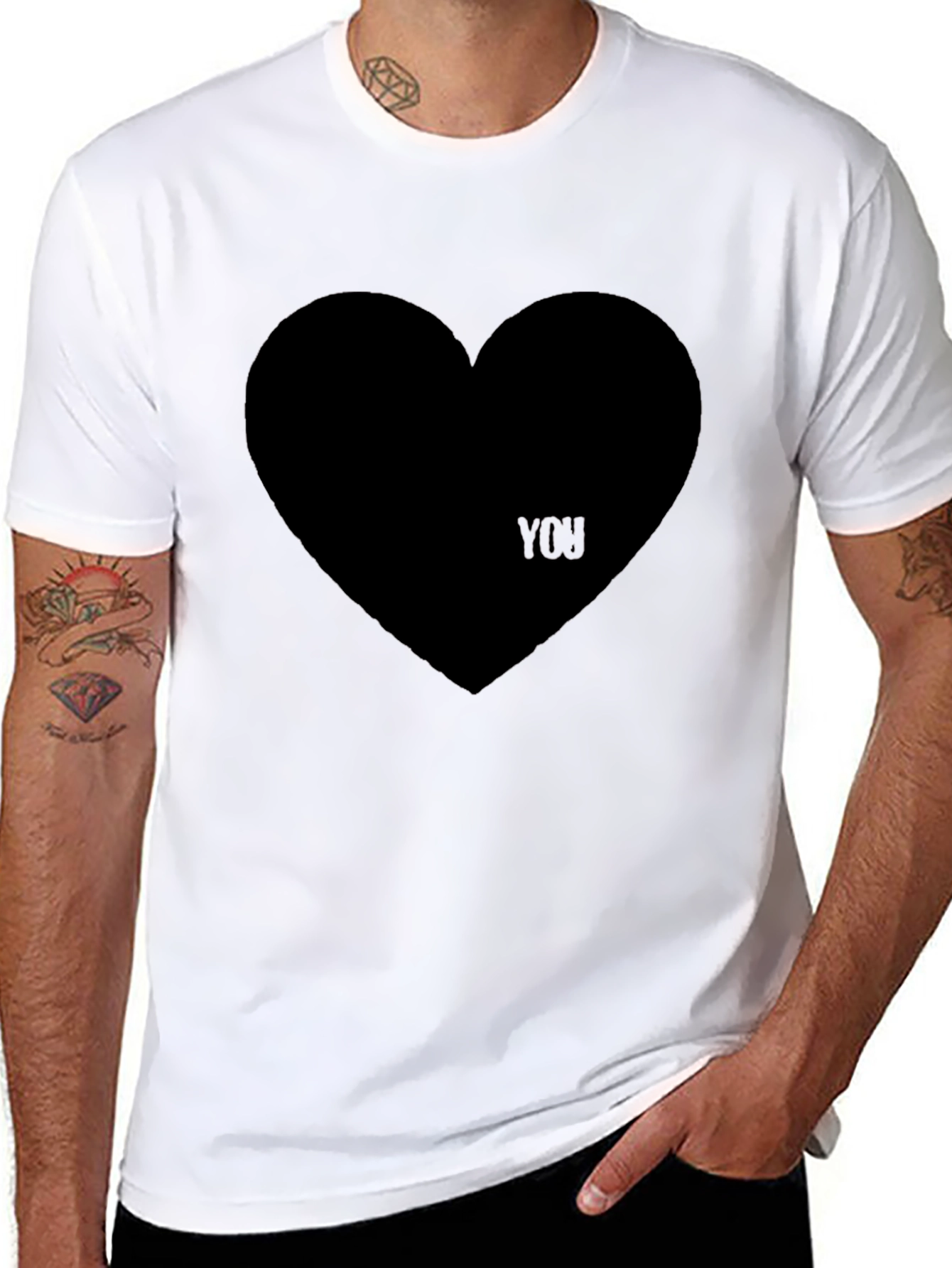 I Heart You Black Graphic Tee