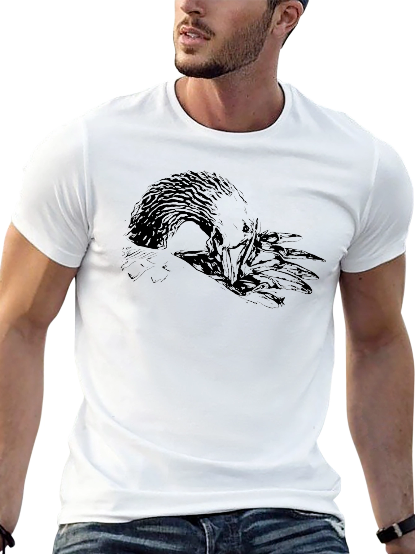 Raven Graphic Black T-Shirt