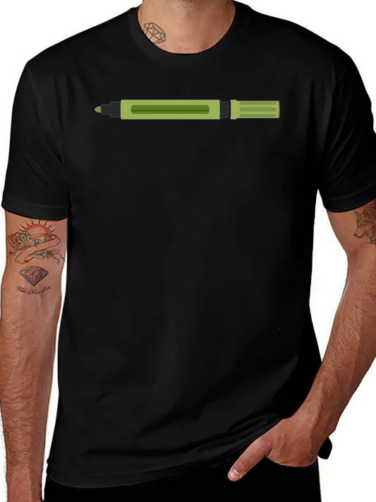 Green Marker Graphic Tee - Unisex Casual Shirt