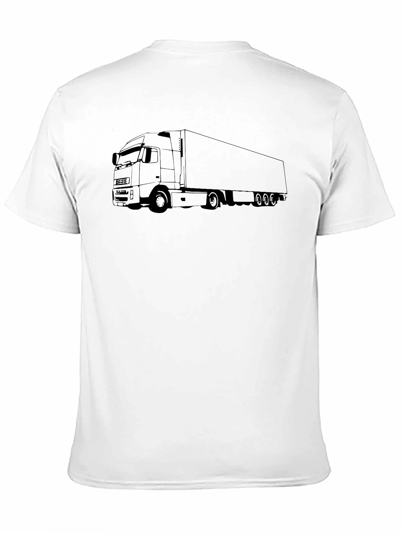 Black Truck Outline T-Shirt - Heavy Transport Design