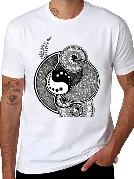 Yin Yang Mandala Graphic T-Shirt