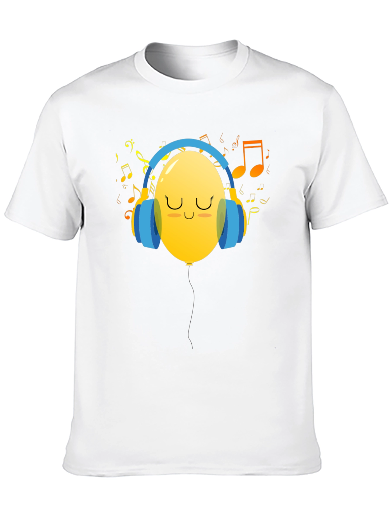 Musical Balloon Graphic Tee - Black Casual Shirt