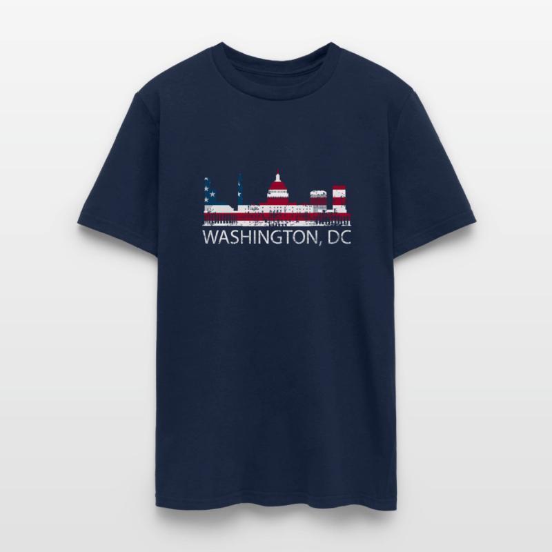 Washington Dc Capitol Hill Usa Flag