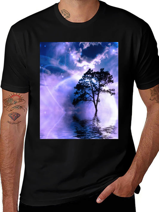 Mystic Tree Graphic Tee - Black