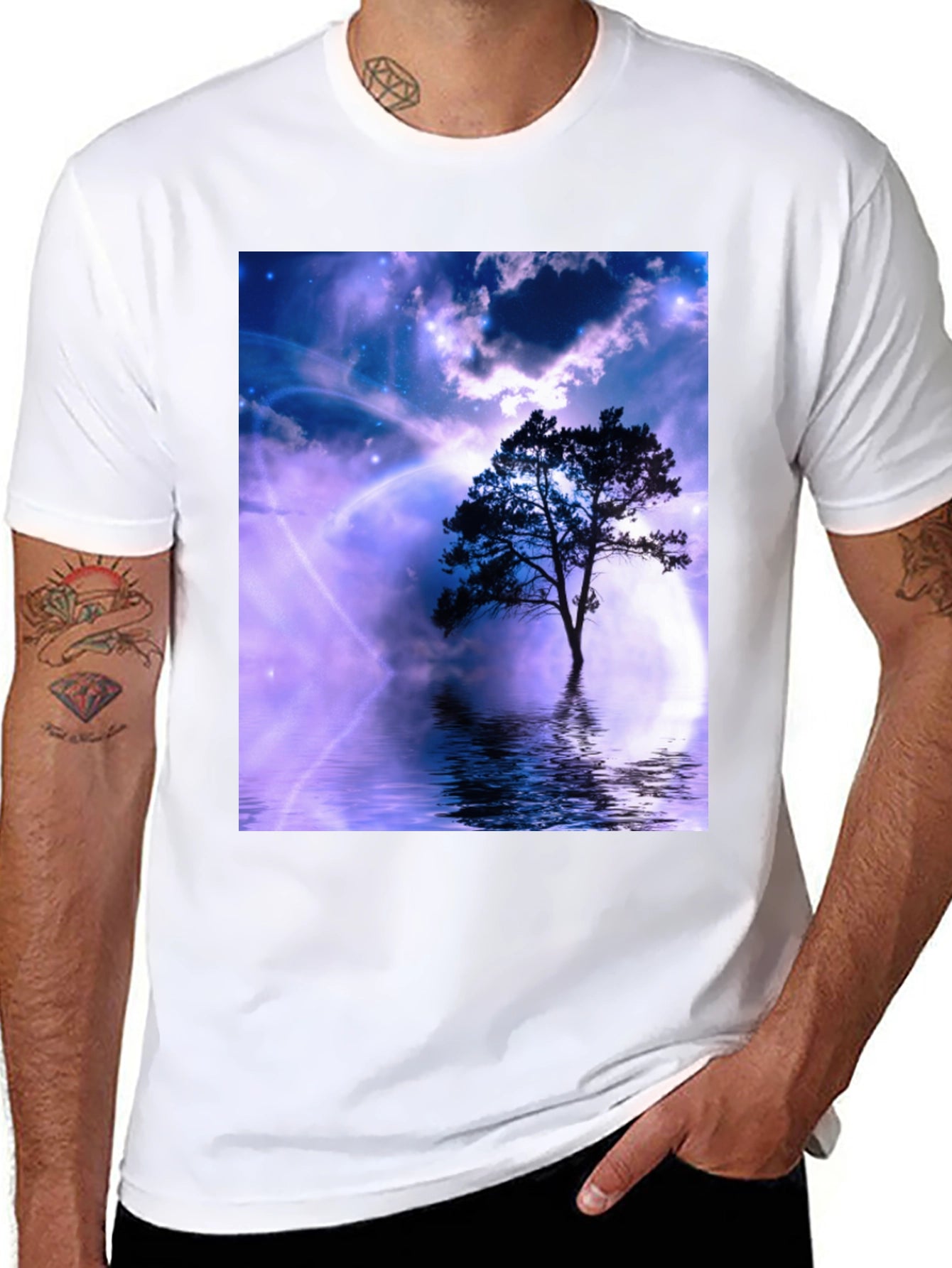 Mystic Tree Graphic Tee - Black
