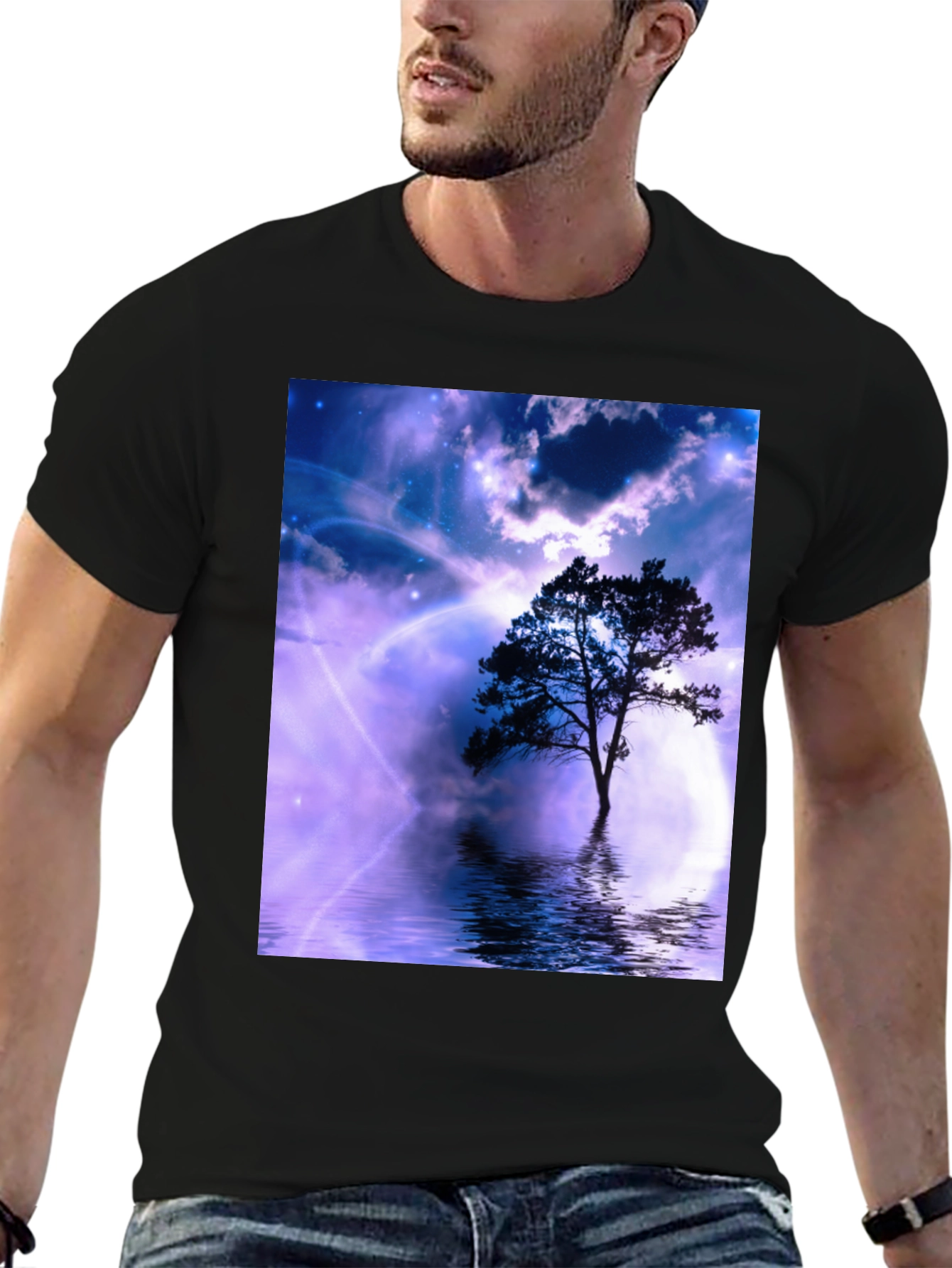 Mystic Tree Graphic Tee - Black