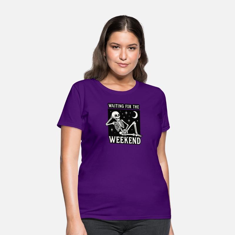 Weekend Skeleton Mood Graphic Tee