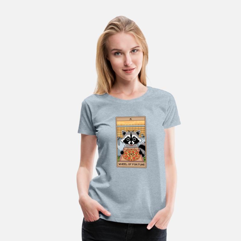 Wheel of Fortune Raccoons Tarot Card