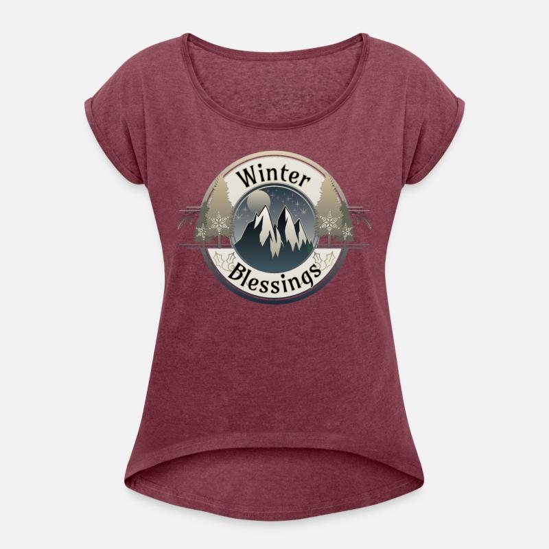Winter Blessings Mountains and Star Light Badge