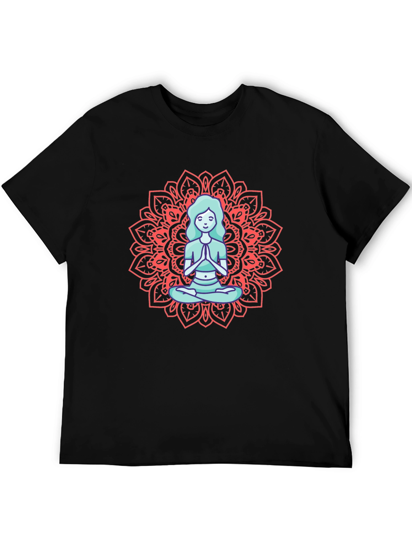 Meditating Woman Mandala Graphic Tee