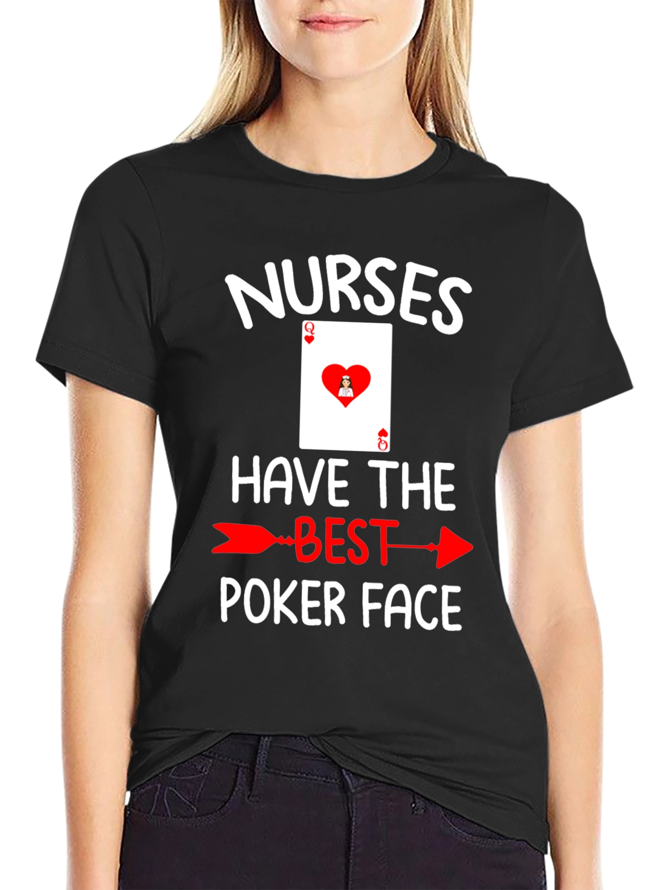 Nurses Poker Face T-Shirt