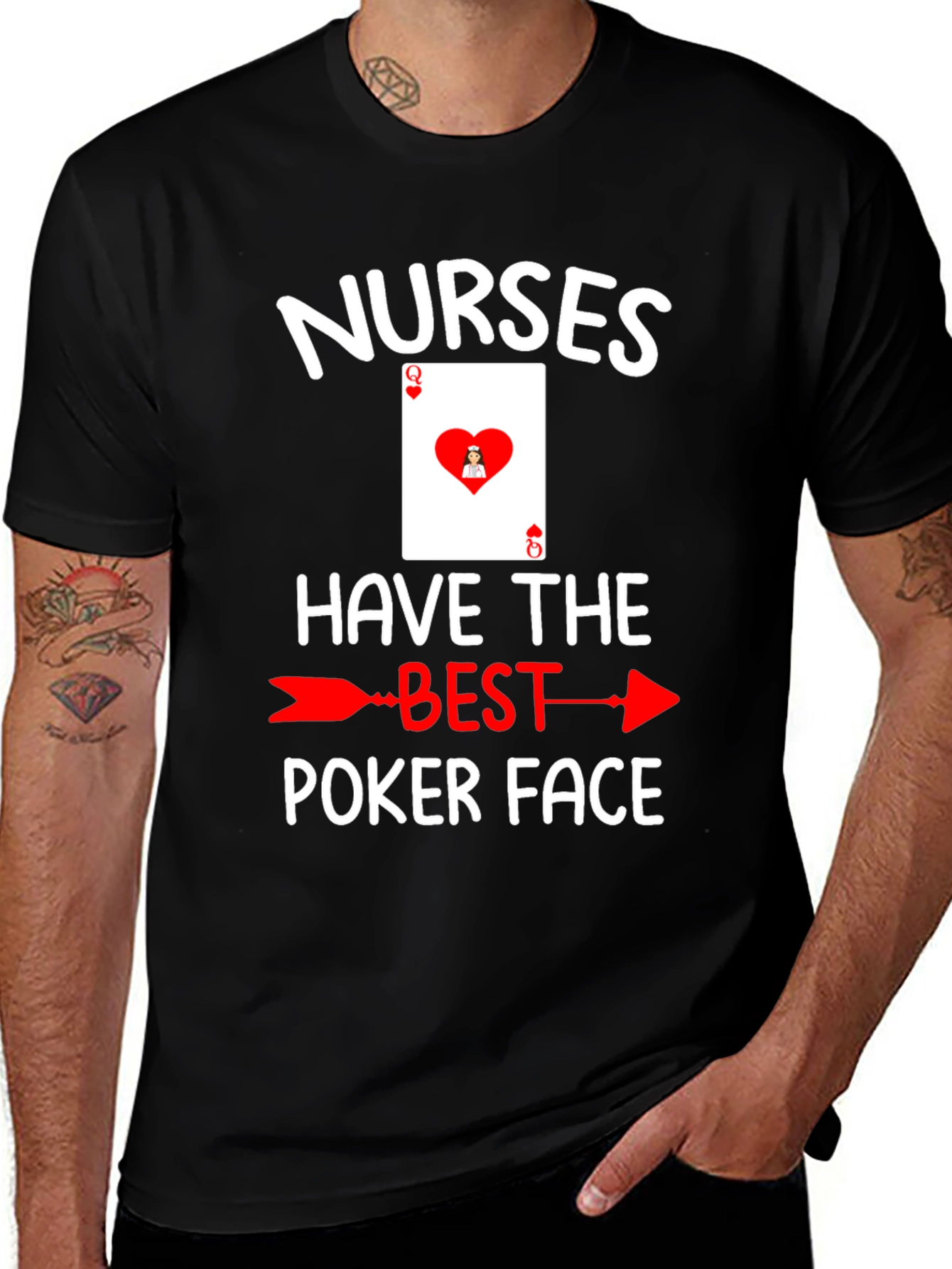 Nurses Poker Face T-Shirt