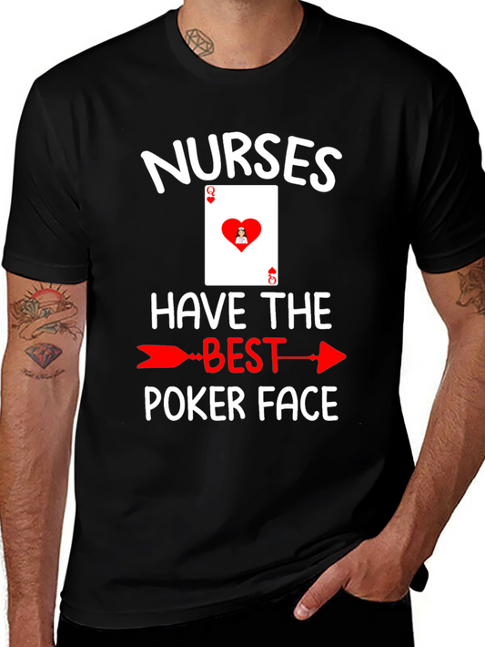 Nurses Poker Face T-Shirt