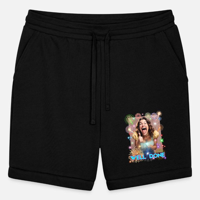 Woman laughing with fireworks. Option 2