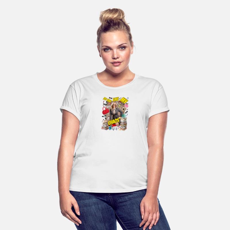 Woman secretary with slogan