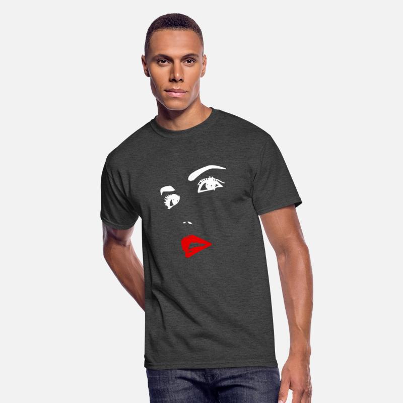Women face with red lips