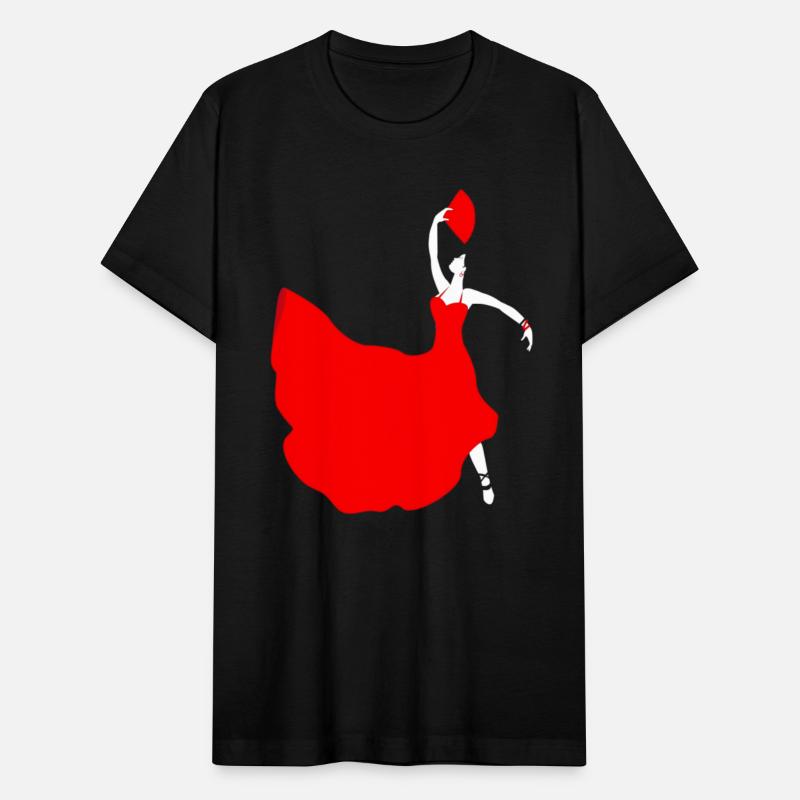 Womens Flamenco Dancer in Red Dress