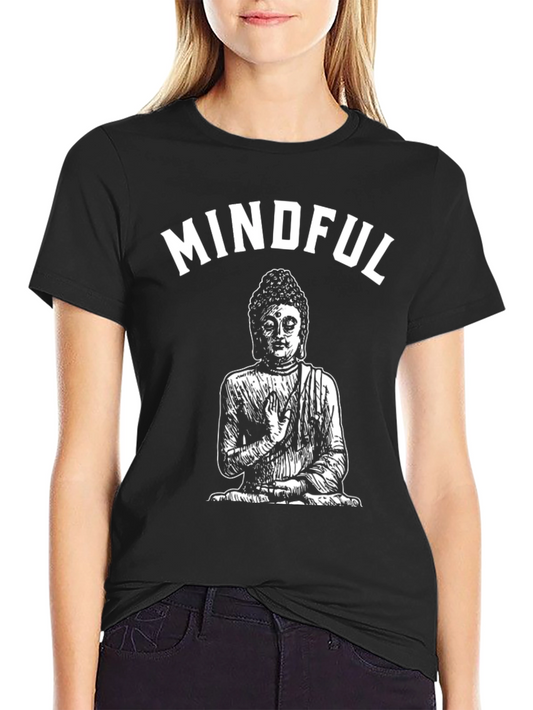 Mindful Buddha Graphic Tee - Black
