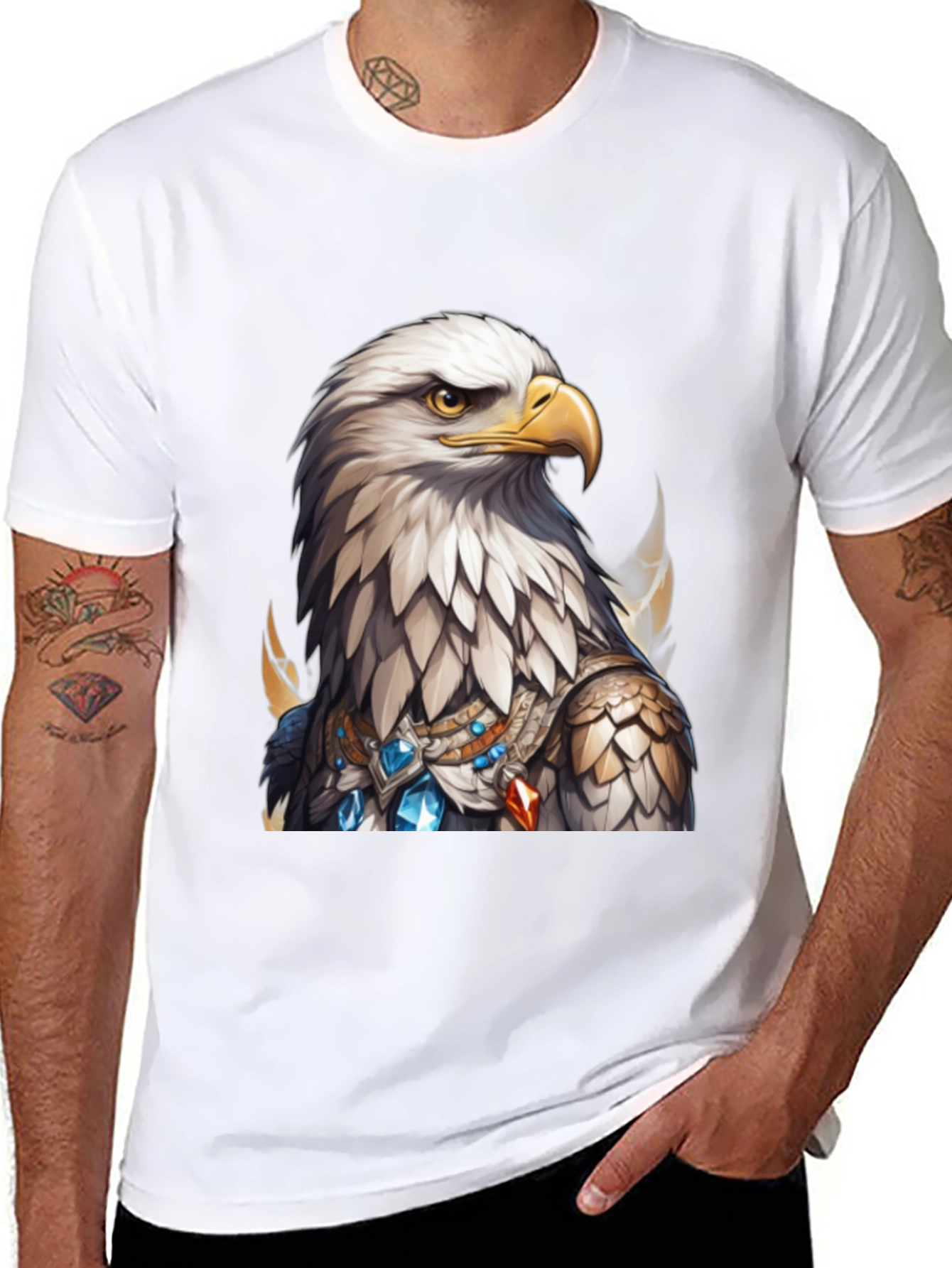 Eagle Warrior T-Shirt - Black Graphic Tee