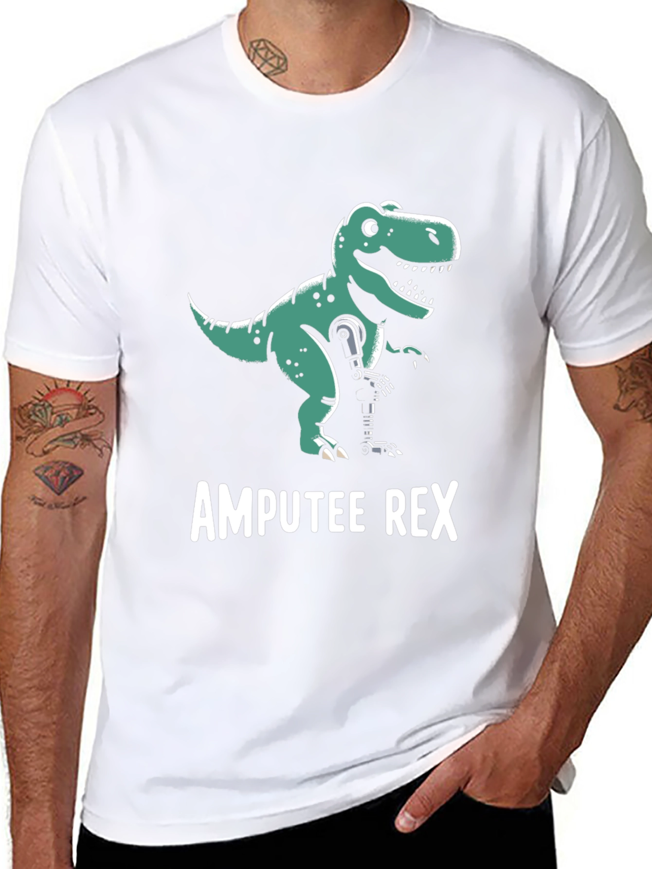 Amputee Rex T-Shirt - Funny Dinosaur Graphic Tee