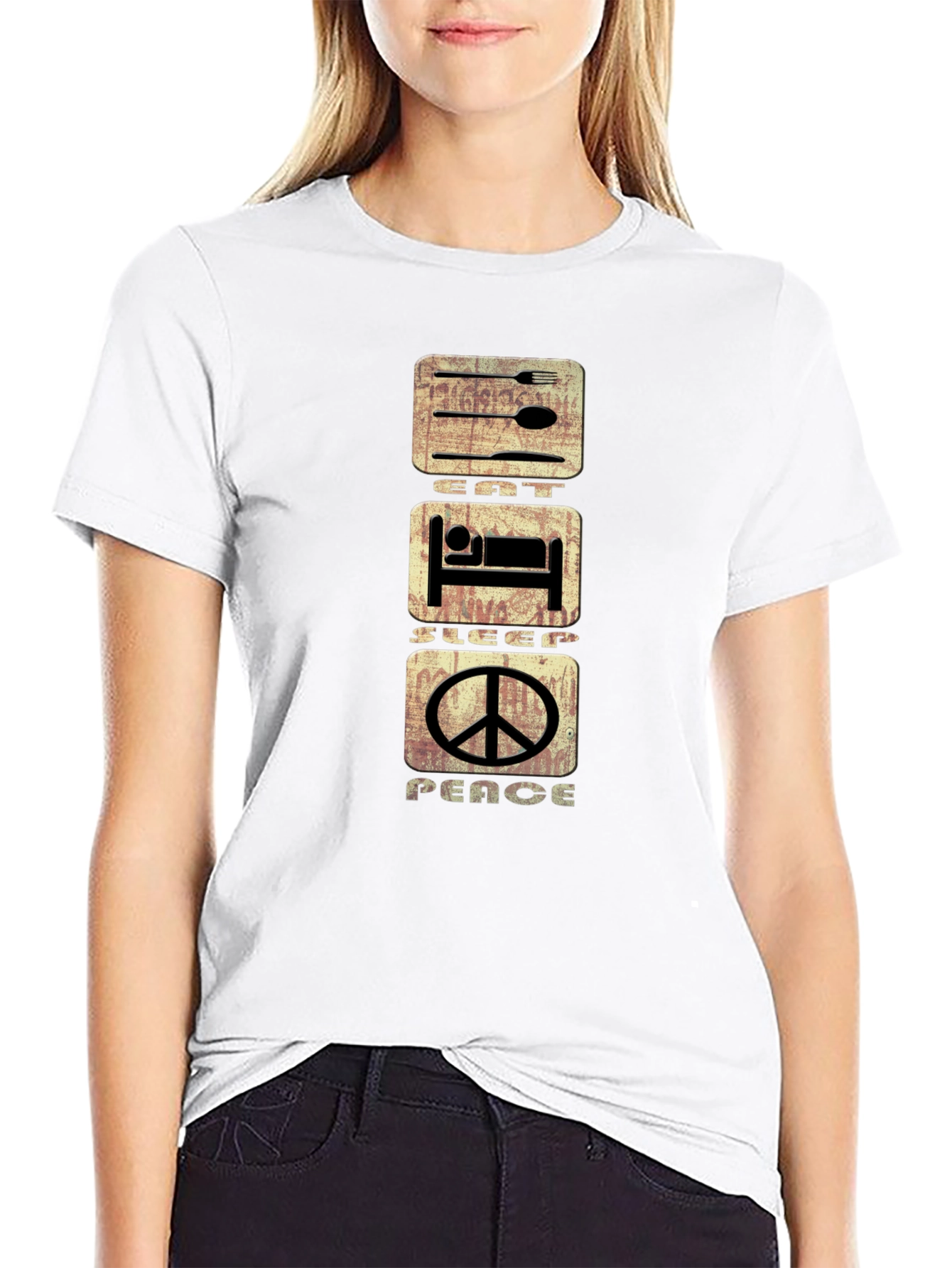 Eat Sleep Peace Graphic T-Shirt