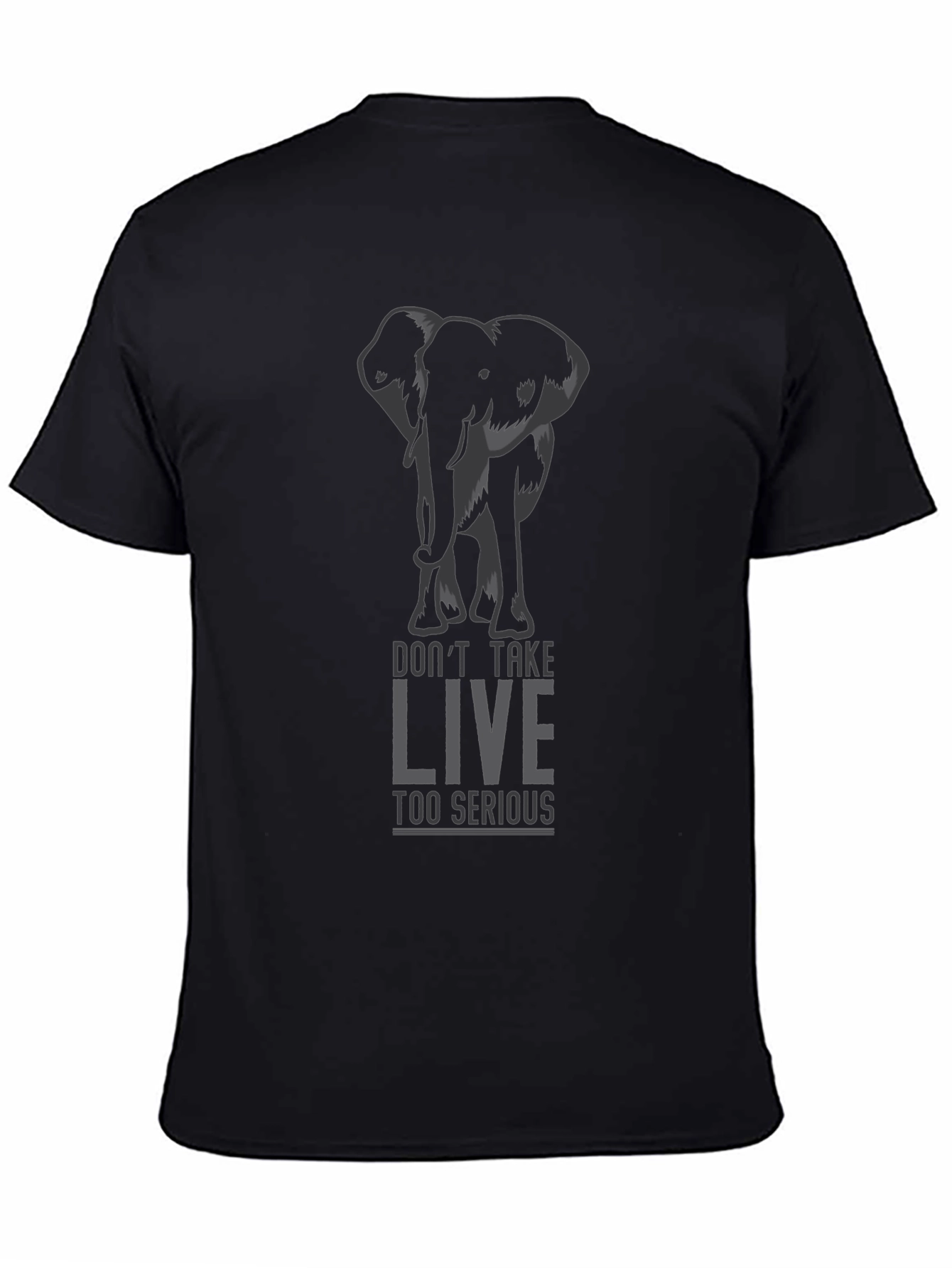 Elephant Graphic Print Crew Neck T-Shirt