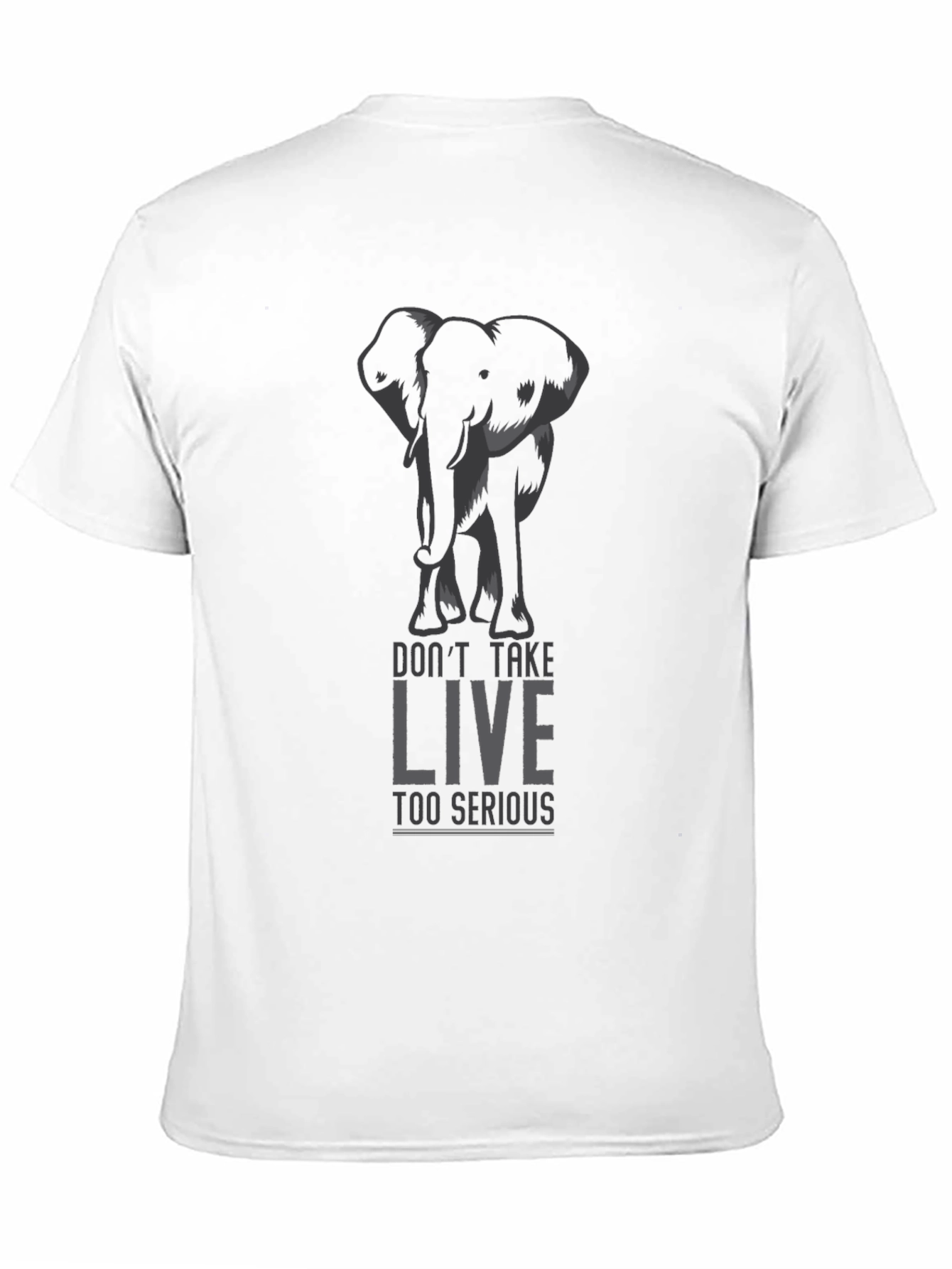 Elephant Graphic Print Crew Neck T-Shirt
