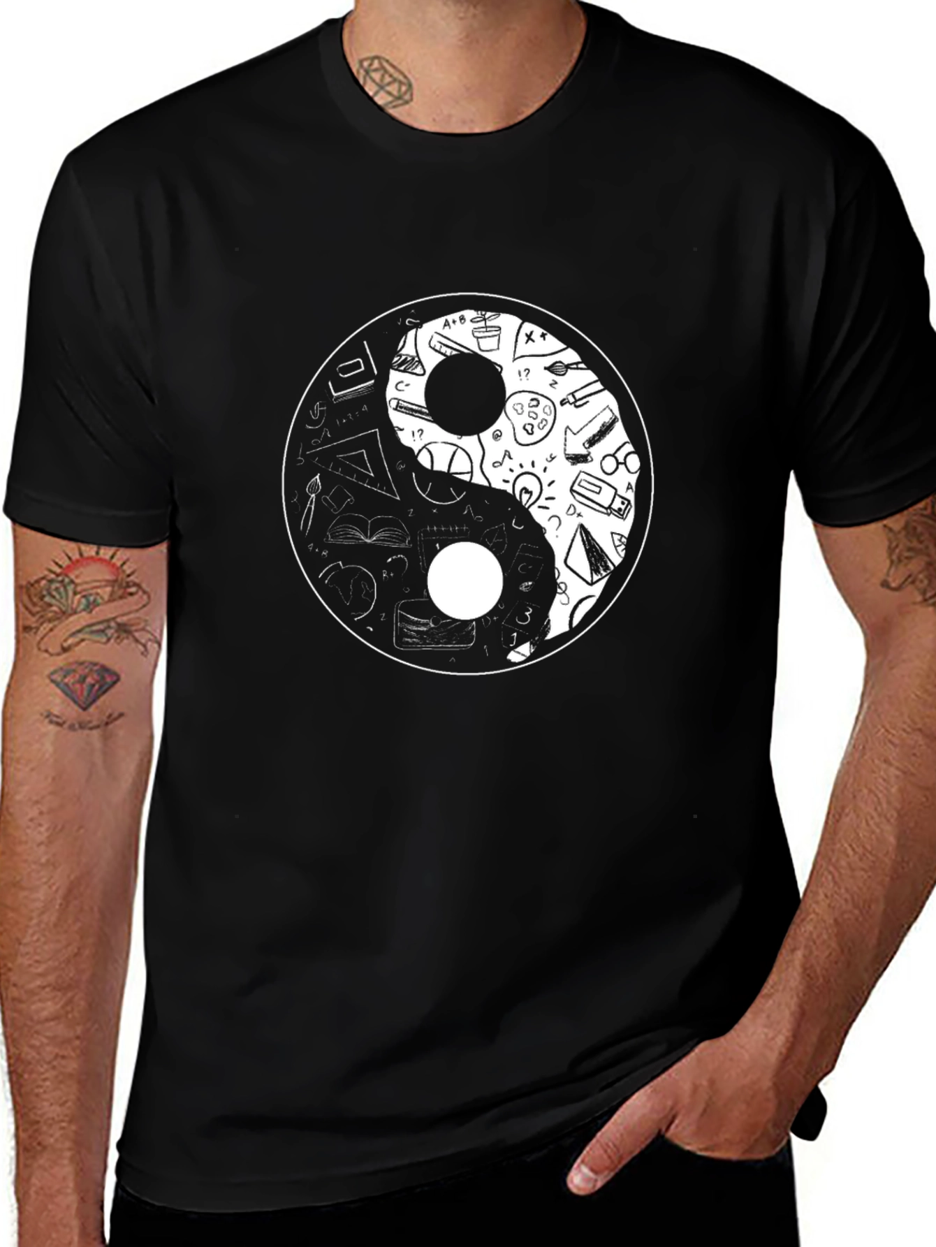 Yin Yang Education T-Shirt - Knowledge & Harmony