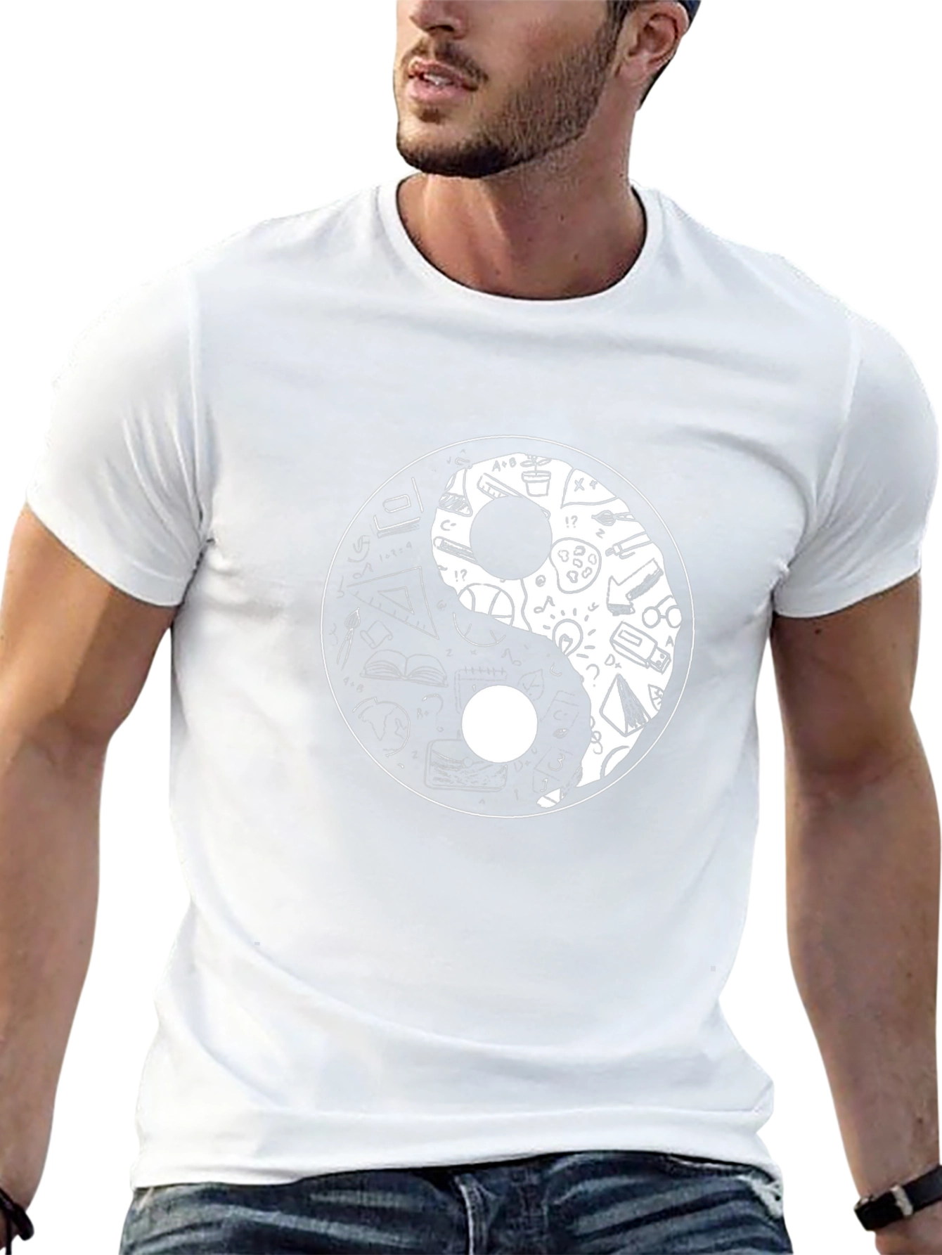 Yin Yang Education T-Shirt - Knowledge & Harmony