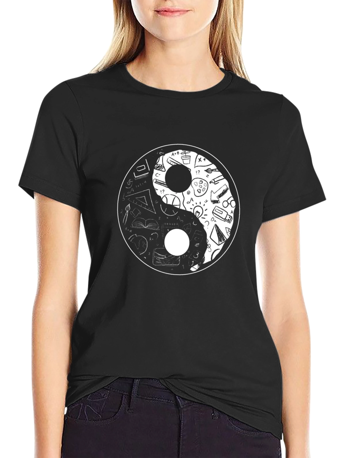 Yin Yang Education T-Shirt - Knowledge & Harmony