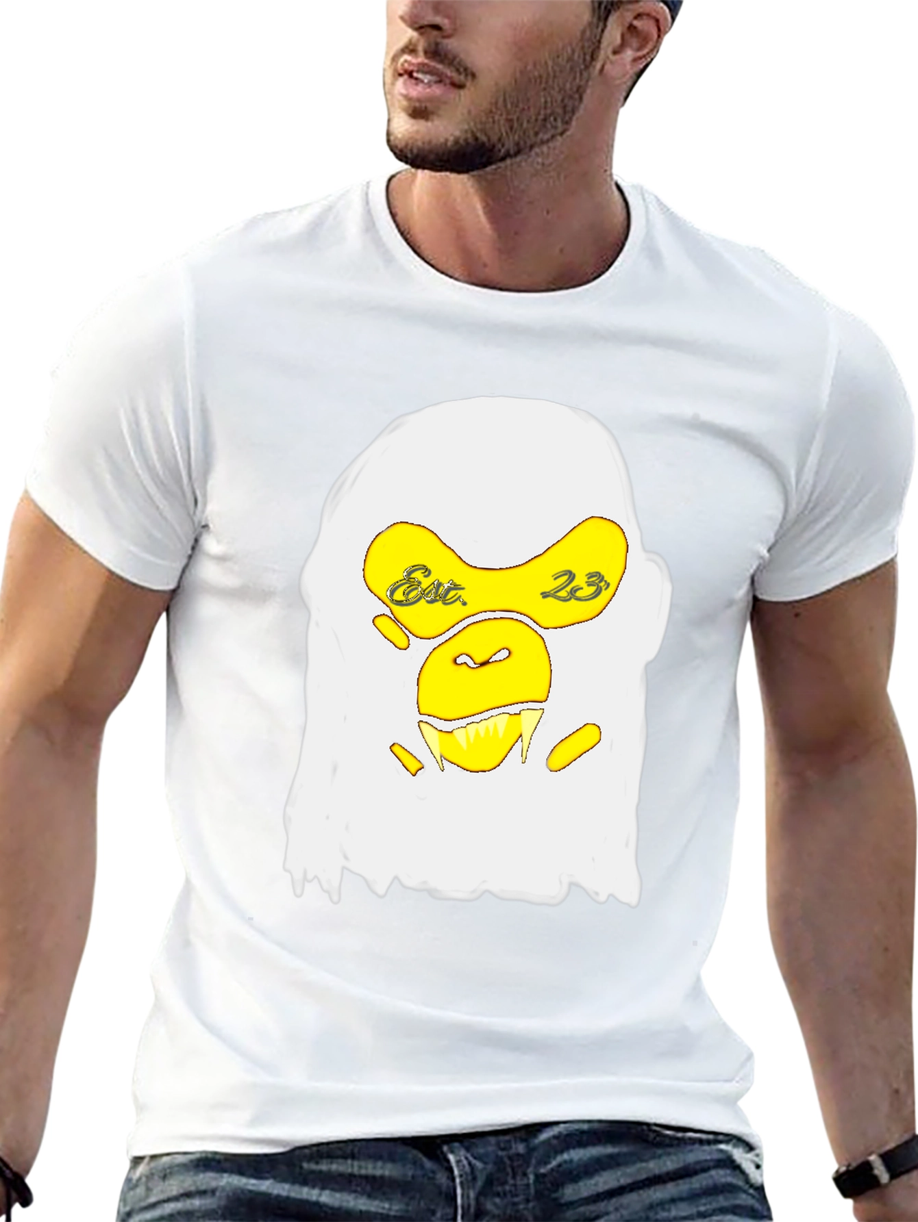 Graphic Tee - Monkey Design Black