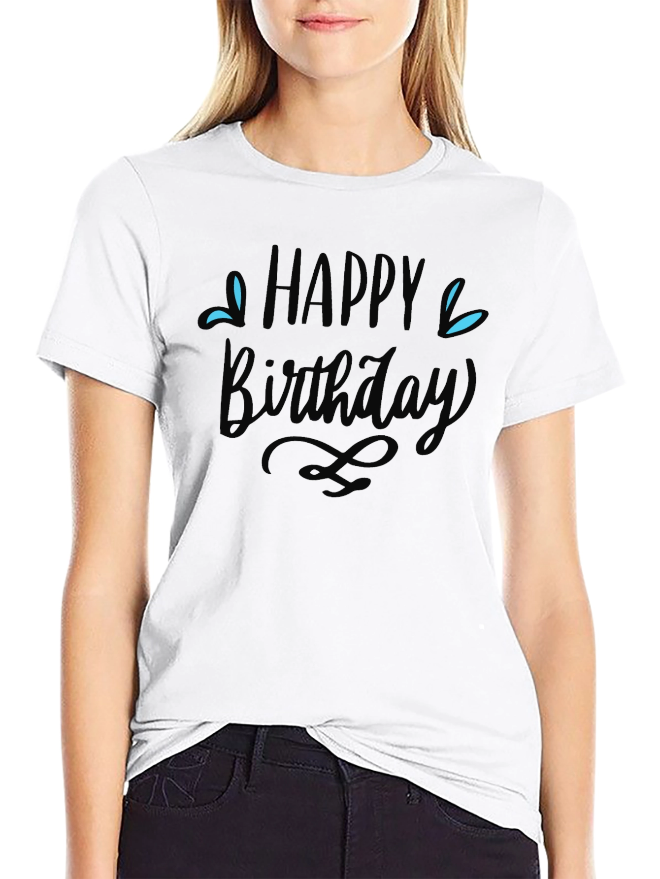 Happy Birthday Graphic Tee - Mens Black T-Shirt