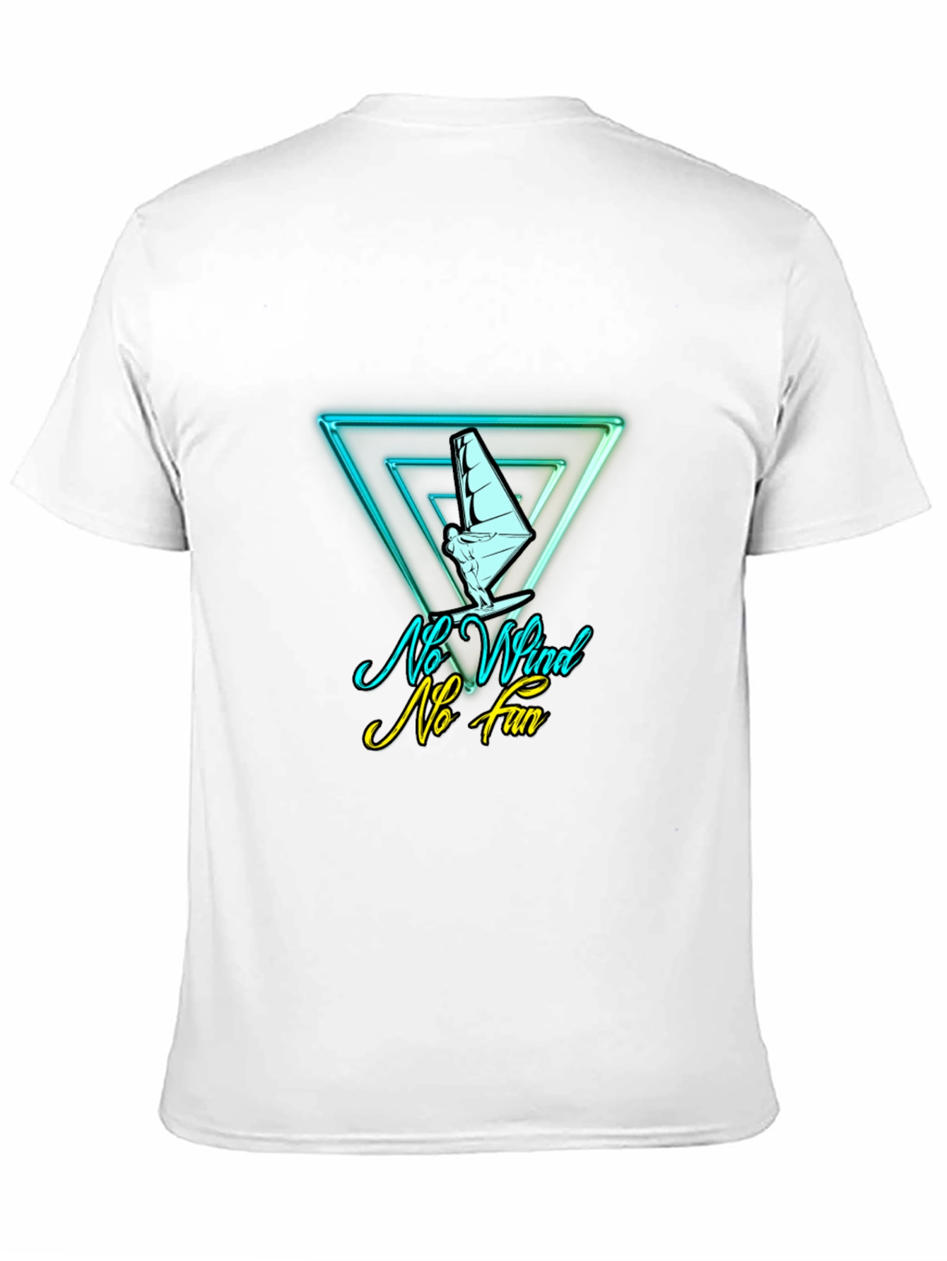 No Wind No Fun T-Shirt - Sailboard Graphic Tee