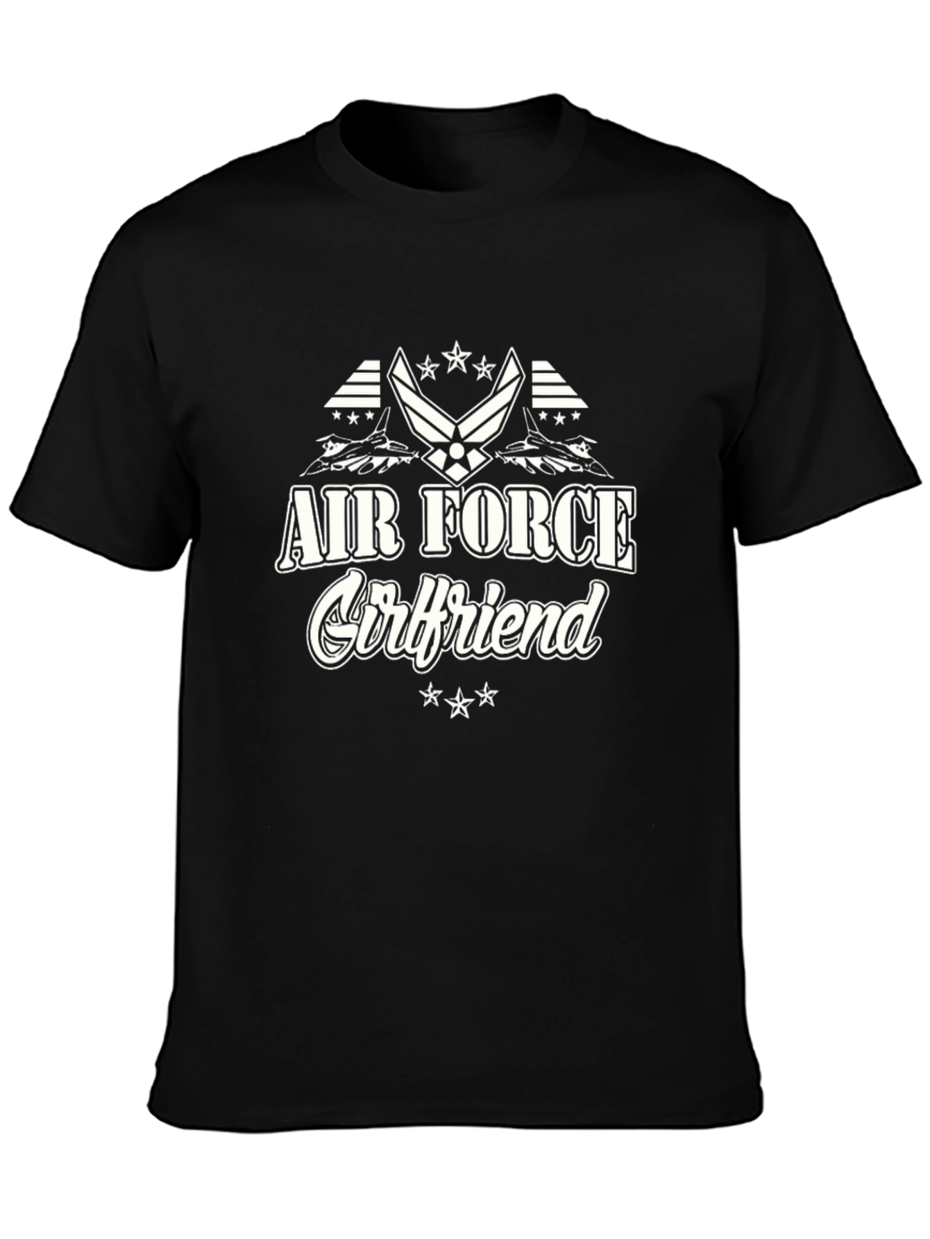 Air Force Girlfriend Graphic Tee - Black