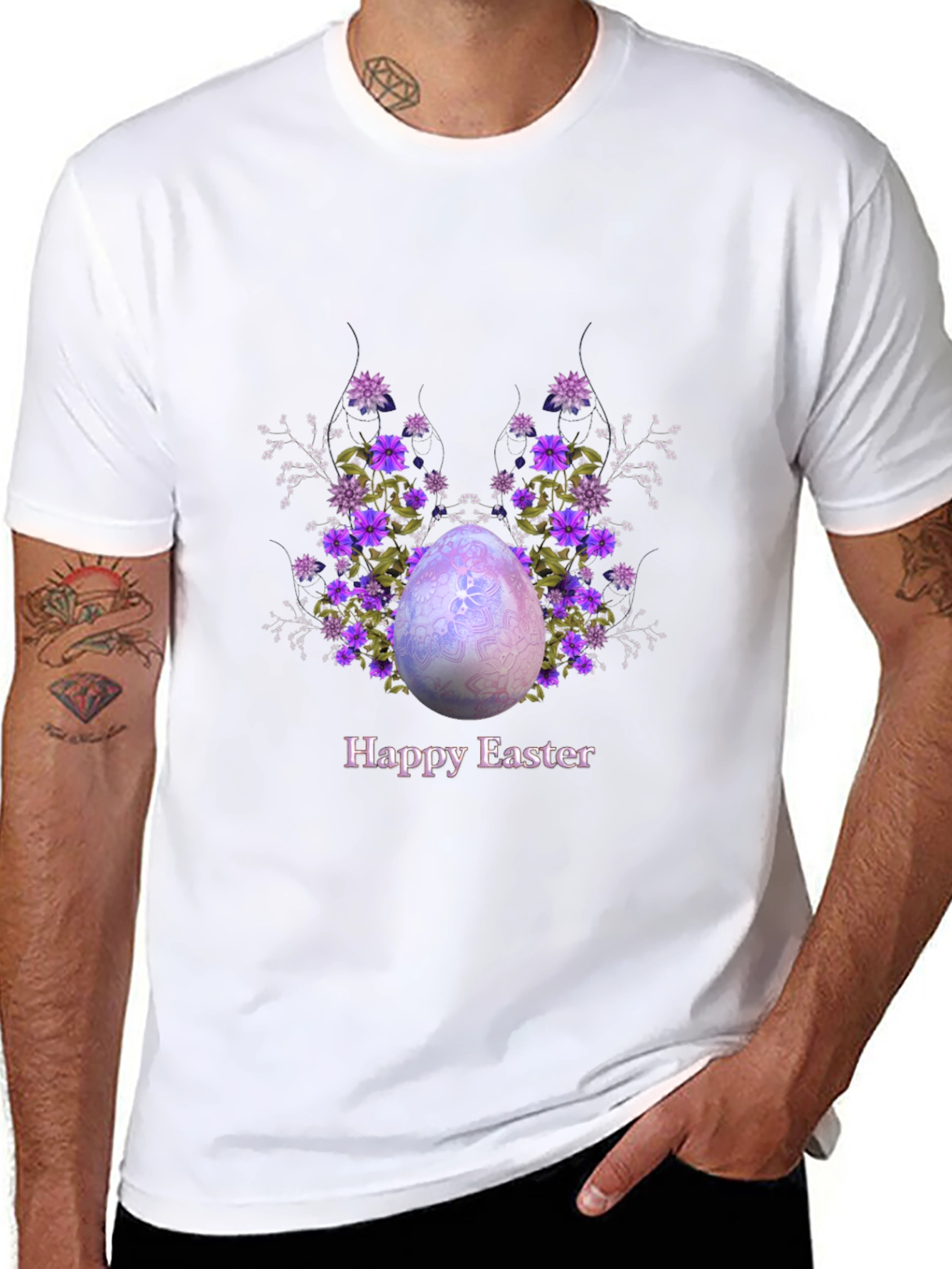 Happy Easter Egg Floral T-Shirt